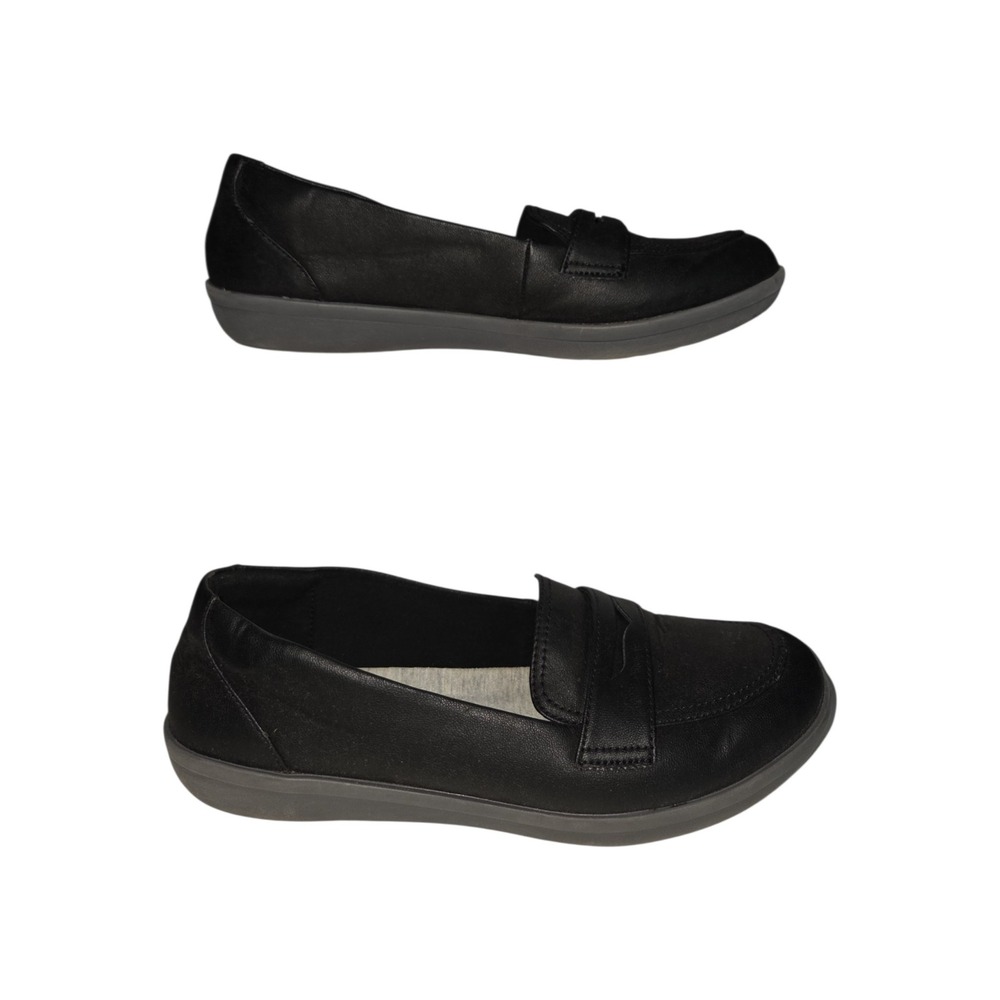 Clarks Cloudsteppers Black Penny Loafers Womens 9W